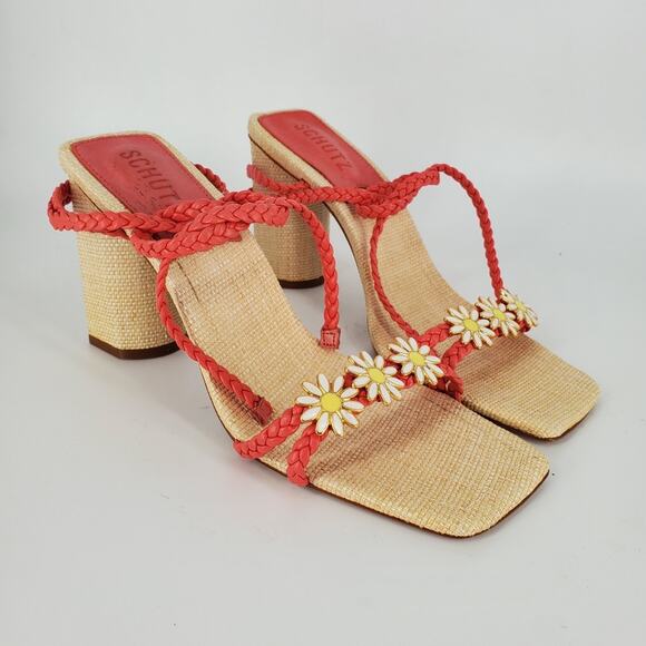 Schutz Coral Hina Atanado Leather Sandal 8.5 - Picture 3 of 12